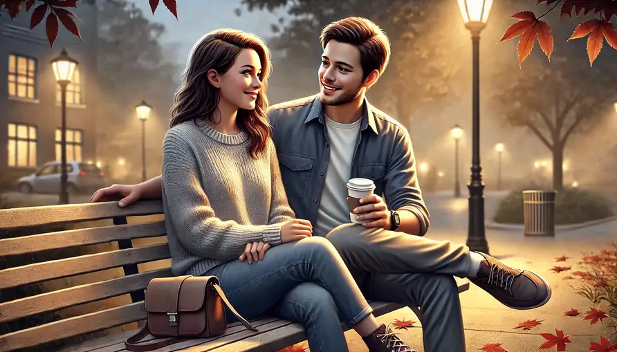 Relationship Strengthening—Sharing a meaningful moment on a park bench