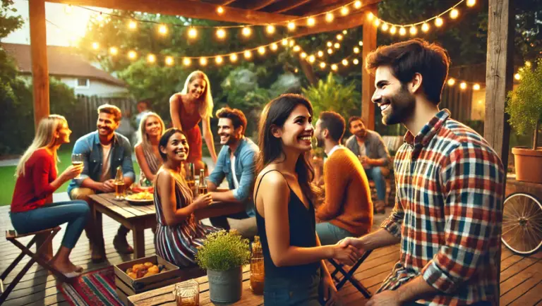 Improve the Relationship—a warm and lively backyard gathering that highlights inclusion and friendship.