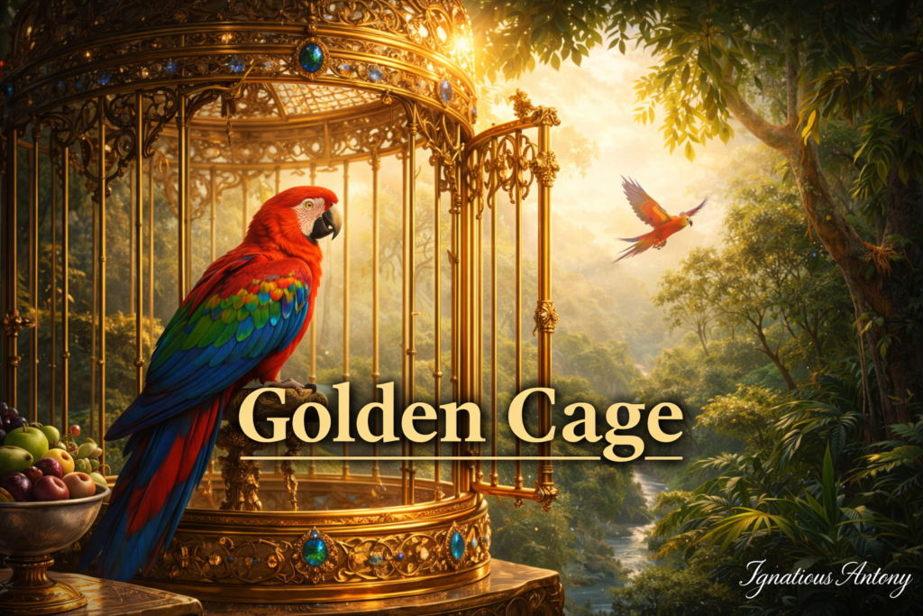 Golden cage and the free skies