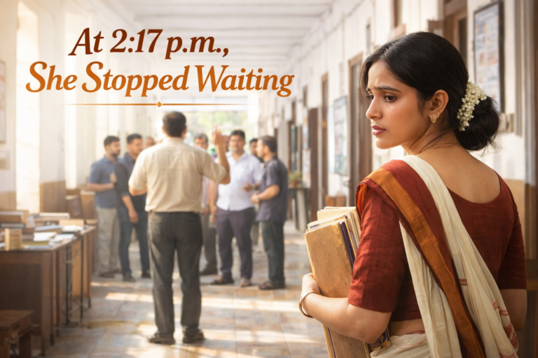 A short story - At 2 17 pm, She stopped waiting