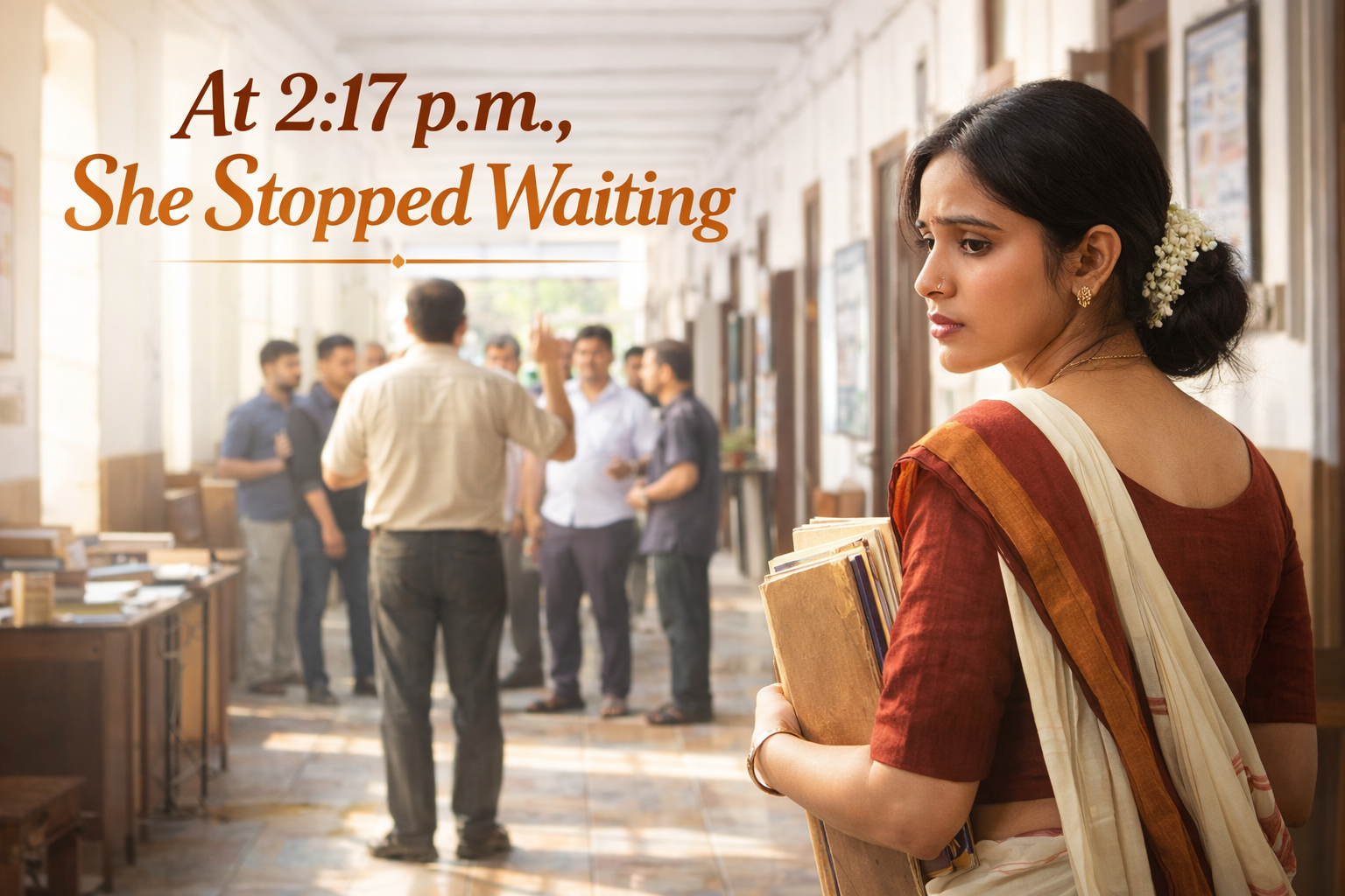 A short story - At 2 17 pm, She stopped waiting