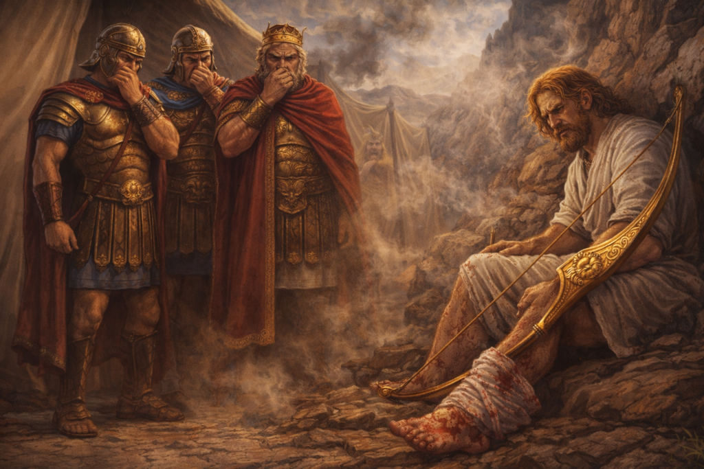 Greek leaders react to Philoctetes' wound